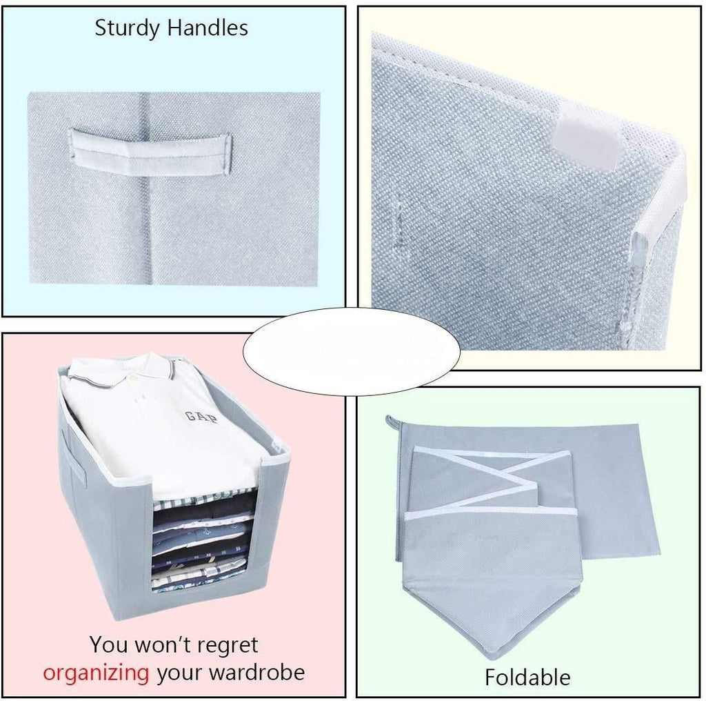 Cloth Organizer - Non Woven Foldable Cloth Organizer ( Pack of 3)